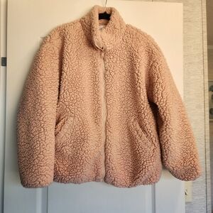 Nine West Women's Teddy Jacket in Soft Pink Size M Euc
